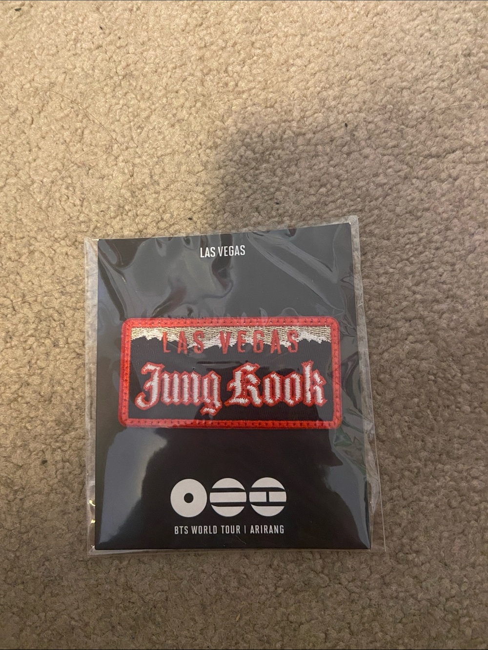 BTS Ariang Jungkook Vegas Pin Patch